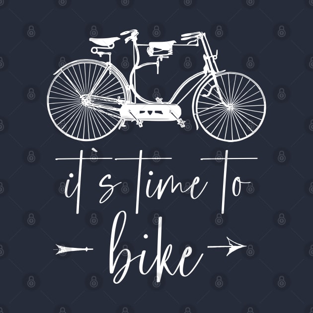 It`s Time To Bike, Cycling themed tee by FlyingWhale369