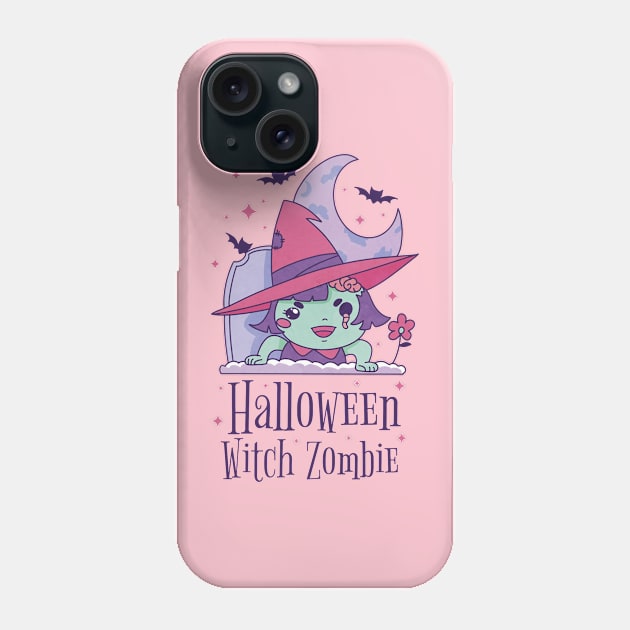 Cute zombie witch child Phone Case by Picasso_design1995