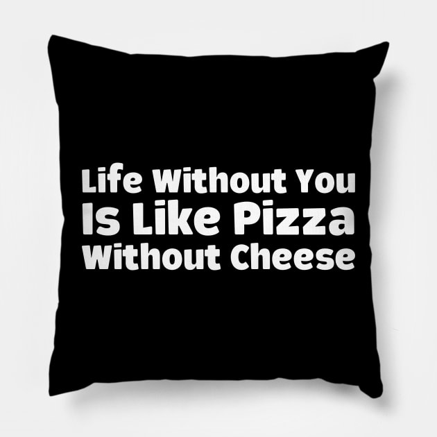 Cheese Pizza Day Pillow by HobbyAndArt