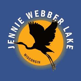 Jennie Webber Lake in Wisconsin Heron Sunrise T-Shirt