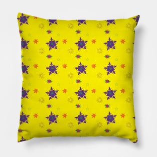 stars pattern- yellow Pillow