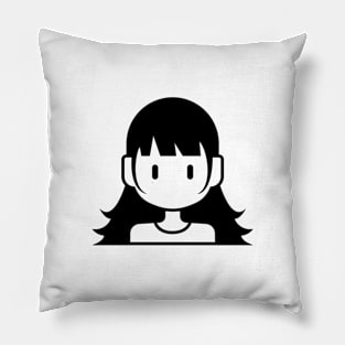 Minimalism Girl #10 Pillow