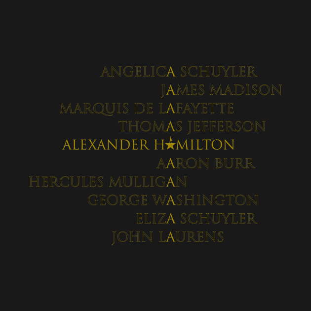 Hamilton characters by AquaMockingbird