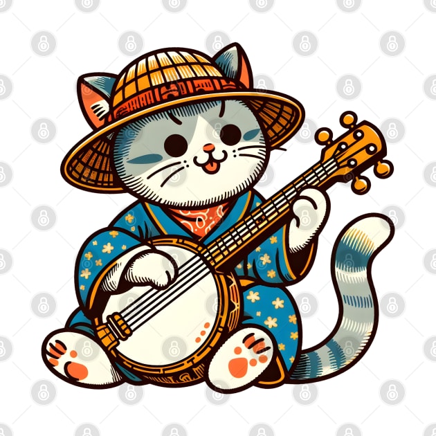 Banjo cat by Japanese Fever