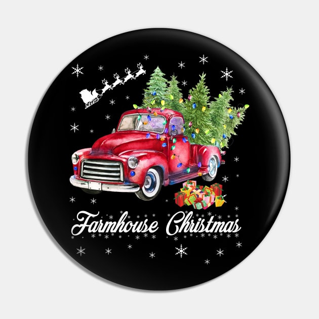 Red Truck Farmhouse Christmas Pin by Antoniusvermeu