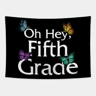 Back To School Fifth Grade Butterfly First Day Of School Tapestry