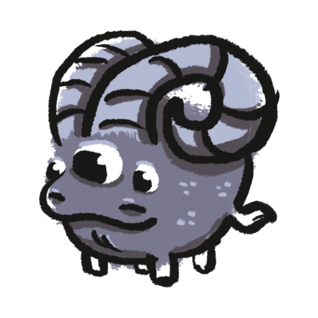 Three-Eyed Ram Doodle Monster by SaruHime