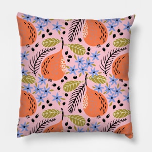 Flowers and Fruit pattern Pillow