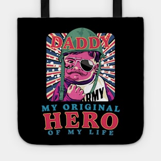 Retro Daddy, My Original Hero of My Life Memorial Day Tote