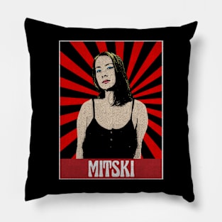 Vintage Mitski 1980s Pop Art Pillow