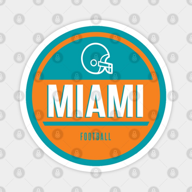 Miami retro football Magnet by BVHstudio