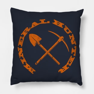 Mineral Hunter - Orange Logo Distressed Pillow