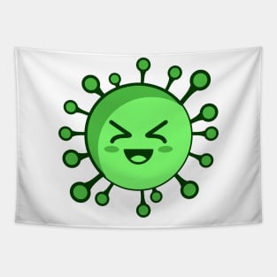 haha react emoji virus corona Tapestry