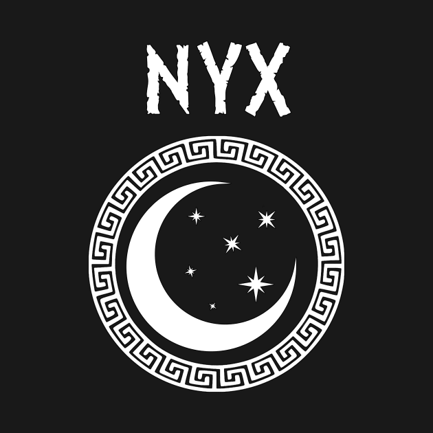 Nyx Greek Goddess of Night Symbol by AgemaApparel