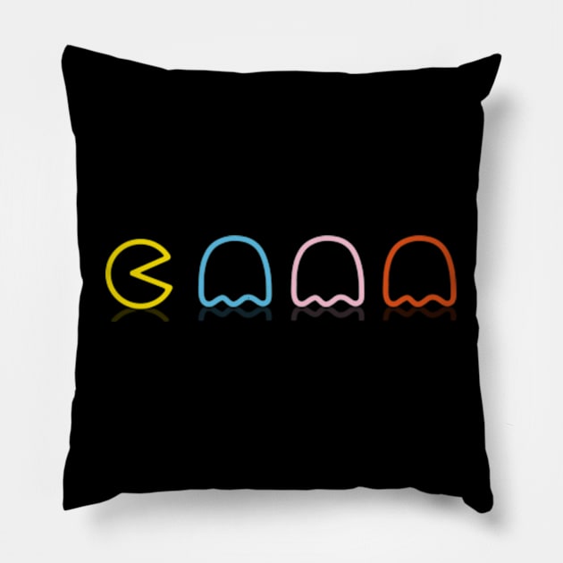 Colored Ghosts Pillow by TASCHE