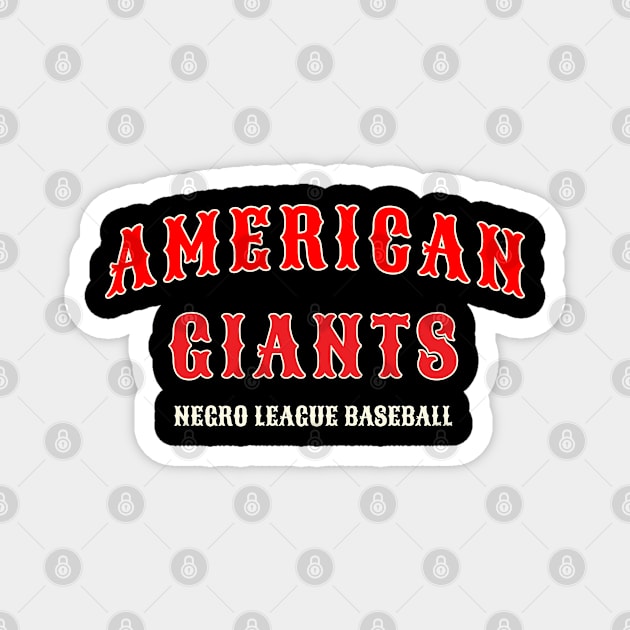 Chicago American Giants - Negro League Baseball Magnet by UrbanLifeApparel