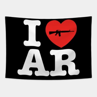 I Heart AR Funny Gun Owners Tapestry