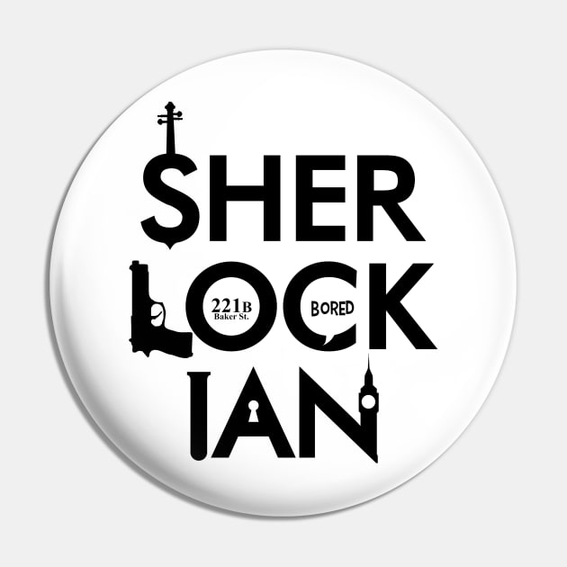 Sherlockian Teal Pin by emodist