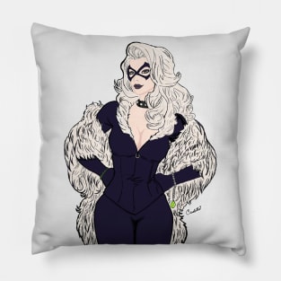 black cat diamond Pillow