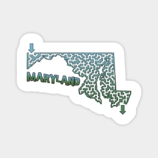 Maryland State Outline Maze & Labyrinth Magnet