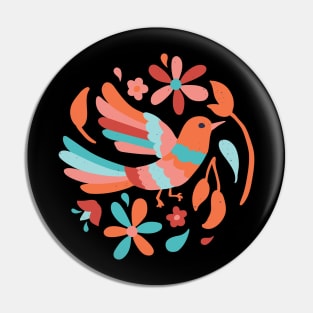 FLORAL BIRD colorful abstract Pin