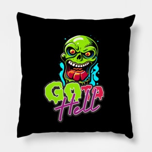 Go to Hell art Pillow