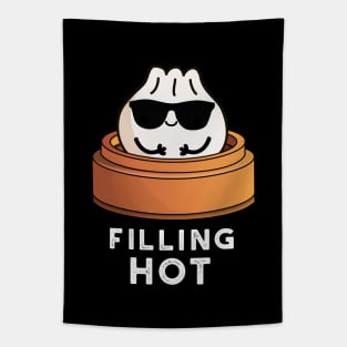 Filling Hot Cute Dumpling Pun Tapestry