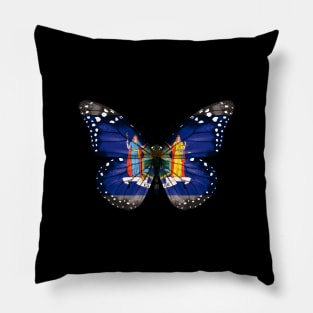 New York Flag Butterfly - Gift for New Yorker From New York NY Pillow