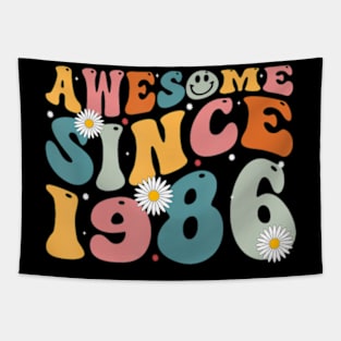 Awesome Since 1986 37Th Birthday Tapestry