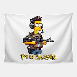 Tactical Yellow People Tapestry