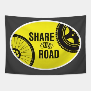 Share the Road - Bikes Tapestry