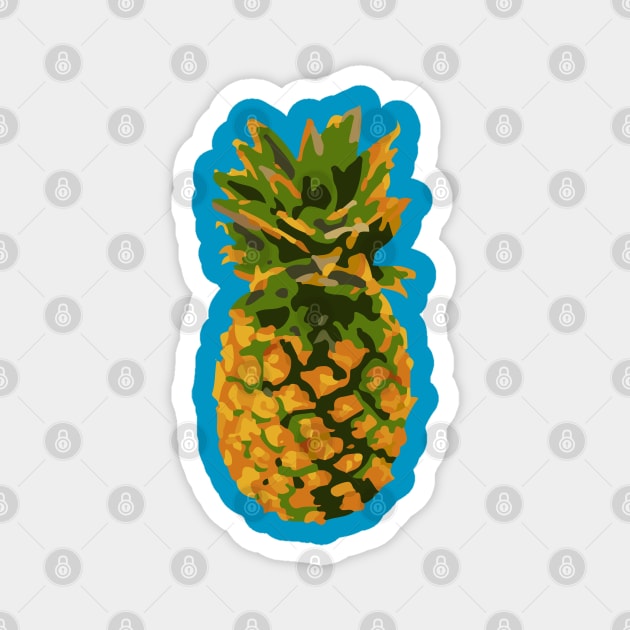 Minimalist Abstract Nature Art #52 Pineapple Magnet by Insightly Designs