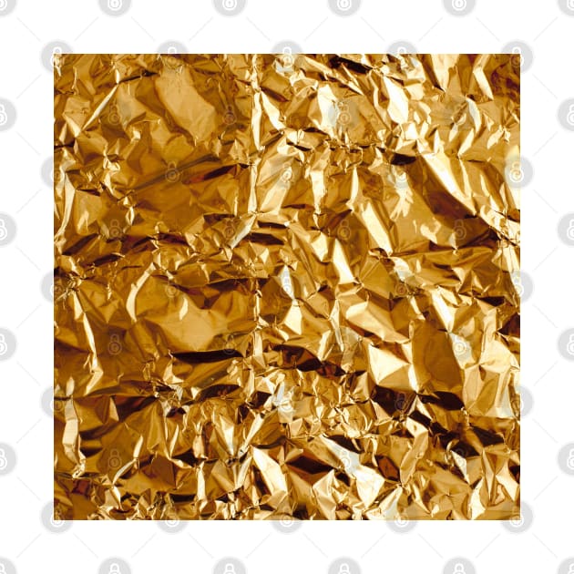 Crumpled Golden Foil by Jirka Svetlik