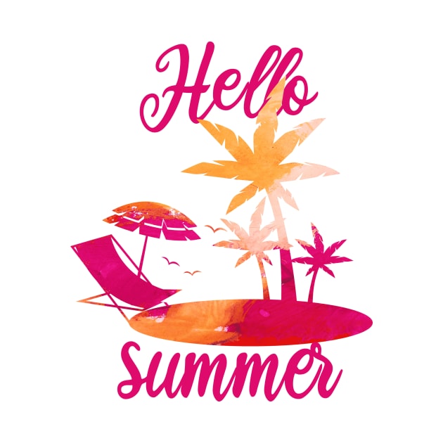 It's Summertime, Hello Summer, Popsicle, Vacation, Beach Vacation, Summer Vacation, Vacation Tee, Vacay Mode by ArkiLart Design
