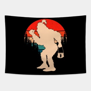 Retro Bigfoot Girl Women Tapestry