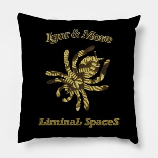 Igor & More Tarantula Liminal Stairs Yellow Pillow