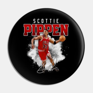 Scottie Pippen Basketball Legend Signature Vintage Retro 80s 90s Bootleg Rap Style Pin