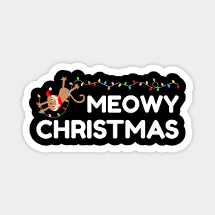 Playful Cat Christmas Lights – Meowy Christmas Fun Magnet