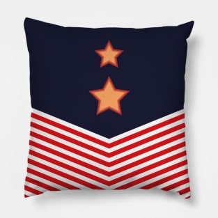 Red Stripes and Stars Pillow