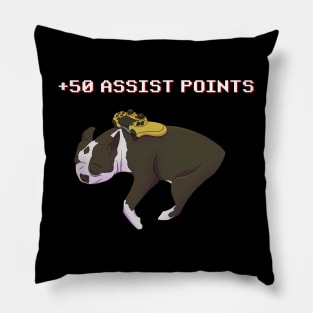 Boston Terrier Gamer +50 Assist Points Pillow