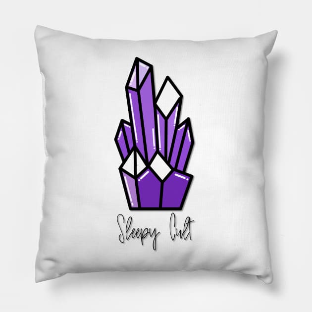 SleepyCult Amethyst Crystal Pillow by SleepyCult