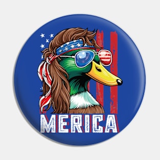 Patriotic Mallard Duck Pin