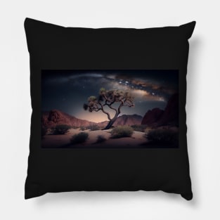 milky way in the desert Pillow