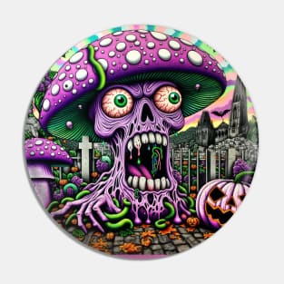 Mushroom Monster Zombie Pin