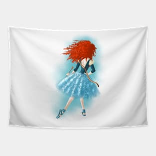 Red Haired Lass Tapestry