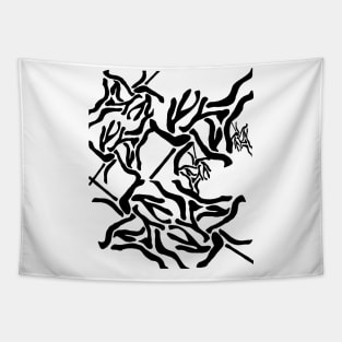 Abstract Bonsai Roots Tapestry