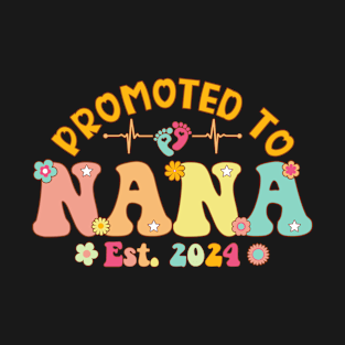 Promoted To Nana 2024 First Time New Nana Pregnancy T-Shirt