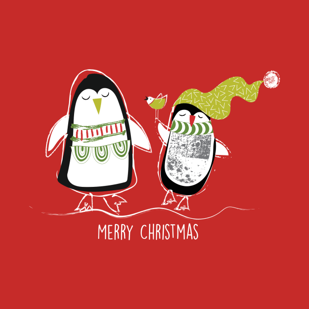 Holiday penguins by tfinn