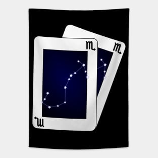 Scorpio Zodiac Sign Card Tapestry