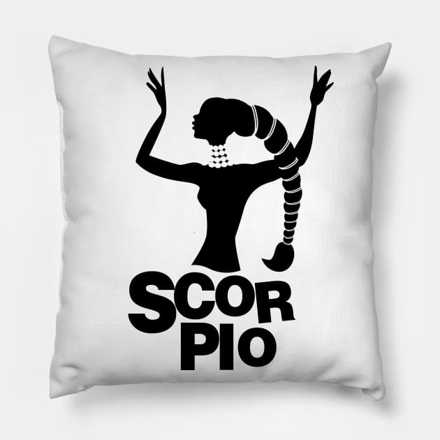 Tribal zodiac. Scorpio Pillow by LaInspiratriz